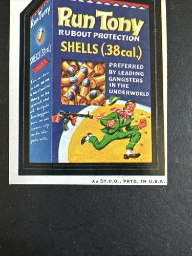 1973 WACKY PACKAGES SERIES 2 TAN BACK RUN TONY SHELLS Nm - Mint Clean