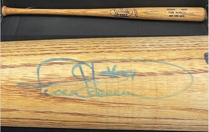 Todd Hundley NY Mets Signed Game Used Louisville Slugger Game Bat Auto CBM COA