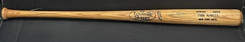 Todd Hundley NY Mets Signed Game Used Louisville Slugger Game Bat Auto CBM COA