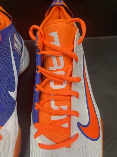 Mike Trout Signed Nike Millville Thunderbolts Auto Model Turf Shoes Pair MLB COA