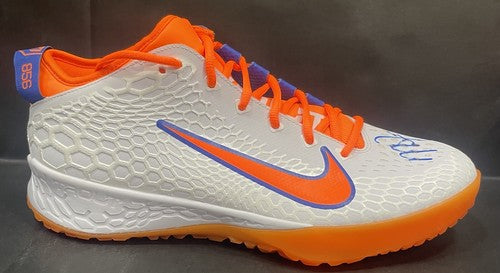 Mike Trout Signed Nike Millville Thunderbolts Auto Model Turf Shoes Pair MLB COA