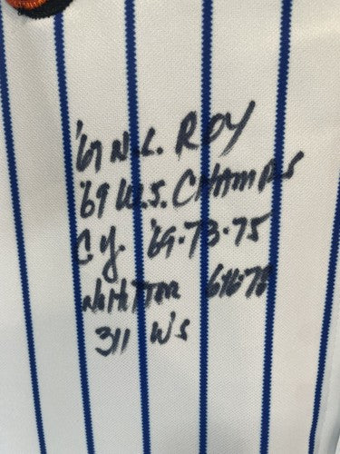 Tom Seaver Signed Rawlings NY Mets Authentic 15 Stat Jersey HOF Autograph PSA