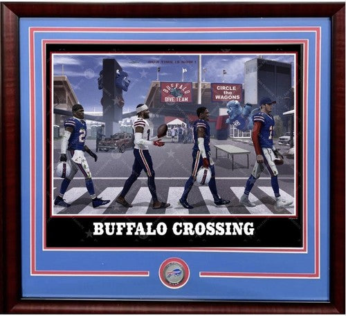 Buffalo Bills 16x20 Framed Lithograph Photo Buffalo Crossing Josh Allen Diggs