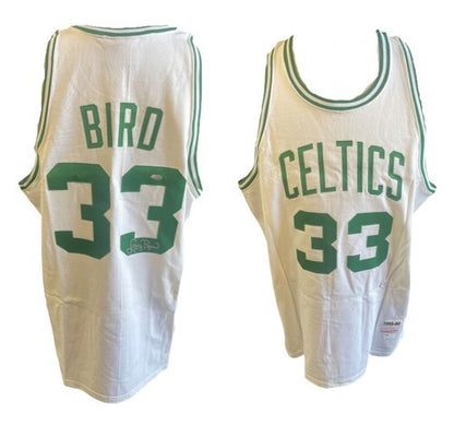 Larry Bird Signed M & Ness 1985-86 Boston Celtics Authentic Jersey Auto Steiner