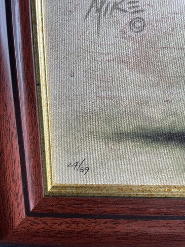 Jack Ham Signed 21x27 Framed Painted Canvas Steelers HOF 1988 Auto /59 Photo Coa