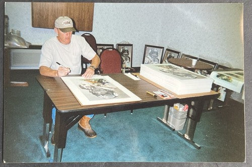 Jack Lambert Signed 21x27 Framed Painted Canvas Steelers HOF Auto /58 Photo Coa