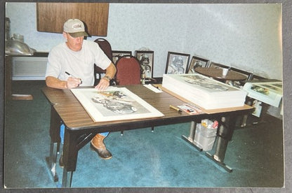Jack Lambert Signed 21x27 Framed Painted Canvas Steelers HOF Auto /58 Photo Coa