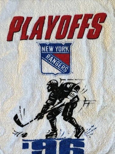 NY RANGERS 1996 RALLY TOWEL SGA MSG NHL HOCKEY STANLEY CUP PLAYOFFS 96 10x17
