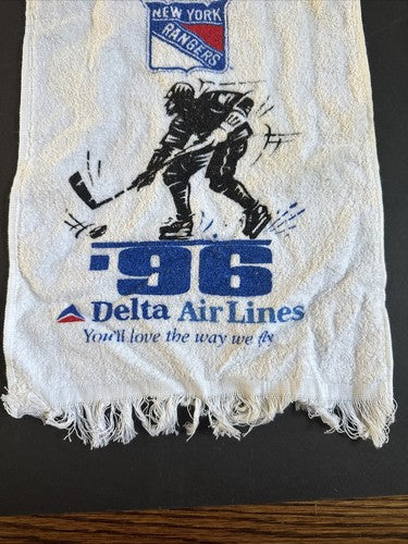NY RANGERS 1996 RALLY TOWEL SGA MSG NHL HOCKEY STANLEY CUP PLAYOFFS 96 10x17
