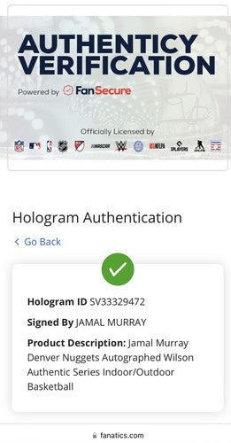 Jamal Murray Signed NBA Wilson Basketball Nuggets Champs Autograph Fanatics COA