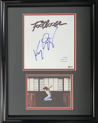Kenny Loggins FOOTLOOSE Signed Screen Play Photo Framed Mint Autograph Bas Coa