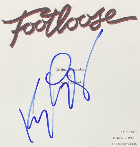 Kenny Loggins FOOTLOOSE Signed Screen Play Photo Framed Mint Autograph Bas Coa