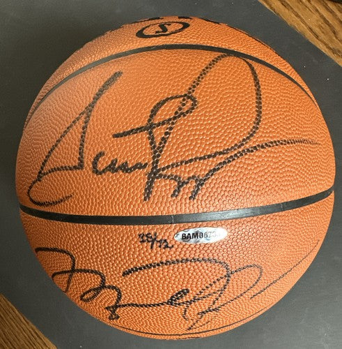 Michael Jordan Scottie Pippen Signed Spalding Pro Basketball Uda /72 Bas 10 Auto