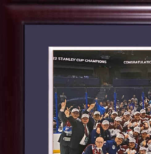Colorado Avalanche Signed 2022 16x20 Stanley Cup Framed Photo 6 Auto LE Fanatics