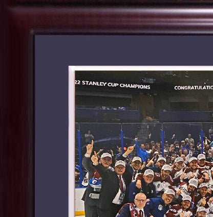 Colorado Avalanche Signed 2022 16x20 Stanley Cup Framed Photo 6 Auto LE Fanatics