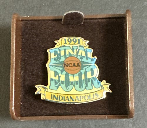 1991 NCAA Final Four Press Pin media Original Mint Duke Champs Laettner  Mvp