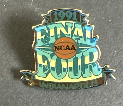 1991 NCAA Final Four Press Pin media Original Mint Duke Champs Laettner  Mvp