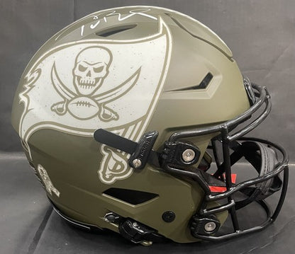Tom Brady Buccaneers Signed Salute To Service Speed Flex FS Helmet Auto Fanatics