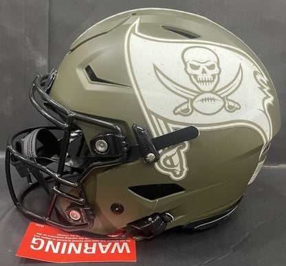 Tom Brady Buccaneers Signed Salute To Service Speed Flex FS Helmet Auto Fanatics