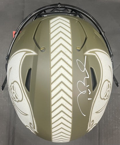 Tom Brady Buccaneers Signed Salute To Service Speed Flex FS Helmet Auto Fanatics