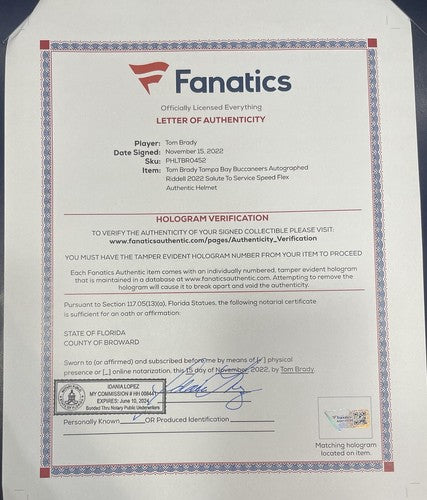 Tom Brady Buccaneers Signed Salute To Service Speed Flex FS Helmet Auto Fanatics