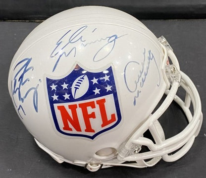 Eli Archie Peyton Manning Signed Riddell NFL Mini Helmet 3 Autograph Steiner COA