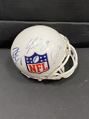 Eli Archie Peyton Manning Signed Riddell NFL Mini Helmet 3 Autograph Steiner COA