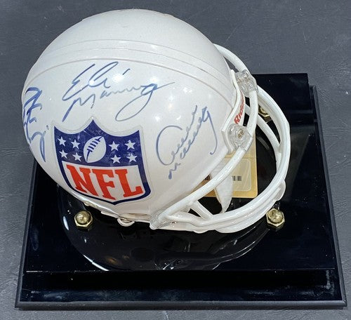 Eli Archie Peyton Manning Signed Riddell NFL Mini Helmet 3 Autograph Steiner COA