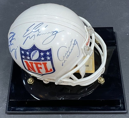 Eli Archie Peyton Manning Signed Riddell NFL Mini Helmet 3 Autograph Steiner COA