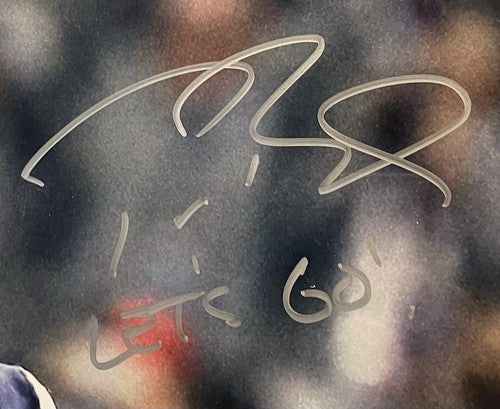 Tom Brady Patriots Signed 20x24 Photo Framed Super Bowl Let’s Go Auto Fanatics