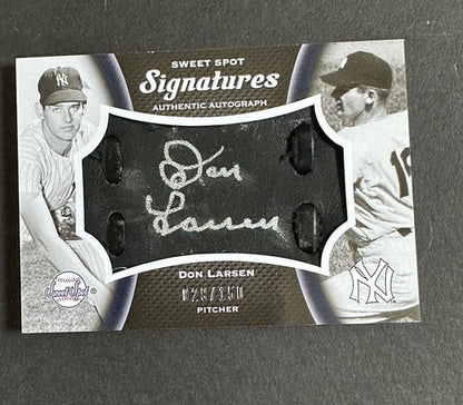 2008 UD Sweet Spot Signatures Don Larsen Signed Pg 1956 Ws Mint Auto Glove /150