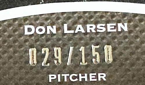 2008 UD Sweet Spot Signatures Don Larsen Signed Pg 1956 Ws Mint Auto Glove /150