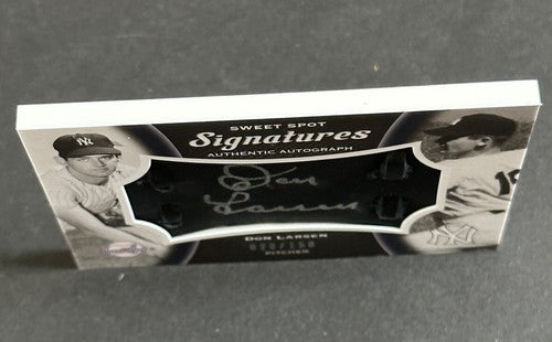 2008 UD Sweet Spot Signatures Don Larsen Signed Pg 1956 Ws Mint Auto Glove /150