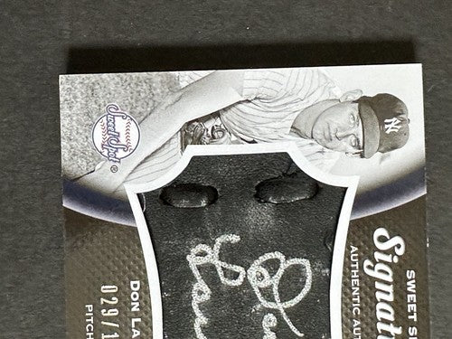 2008 UD Sweet Spot Signatures Don Larsen Signed Pg 1956 Ws Mint Auto Glove /150