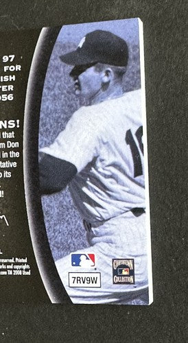 2008 UD Sweet Spot Signatures Don Larsen Signed Pg 1956 Ws Mint Auto Glove /150