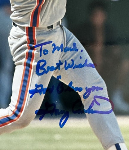 Gary Carter Signed 8x10 photo Mets To Mark Best Wishes God  Bless Auto Steiner