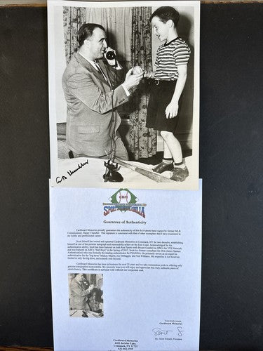 AB Happy Chandler Signed 8x10 Photo MLB Commissioner HOF Mint Autograph Cbm Coa