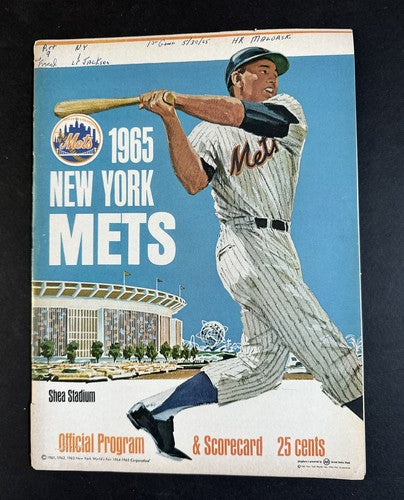 1965 Ny METS vs PIRATES Ticket Stub & Program Willie Stargell Hr Clemente 4 Hits