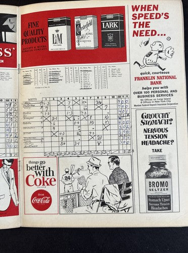 1965 Ny METS vs PIRATES Ticket Stub & Program Willie Stargell Hr Clemente 4 Hits