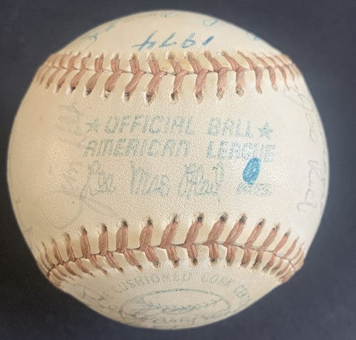 1974 Oakland A's WS Team Signed Baseball 31 Auto Reggie Jackson Jim Hunter Jsa