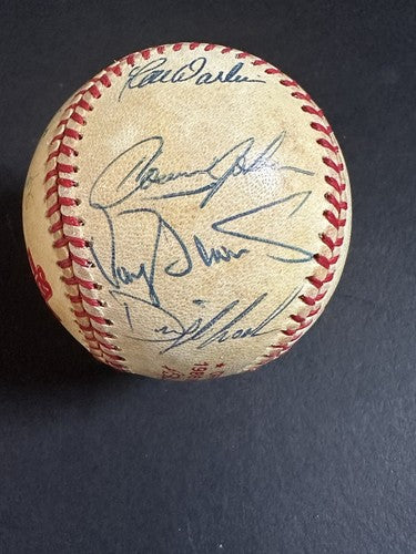 1986 Ny Mets Team Signed Official World Series Baseball Gary Carter 11 Auto Psa