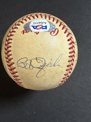 1986 Ny Mets Team Signed Official World Series Baseball Gary Carter 11 Auto Psa