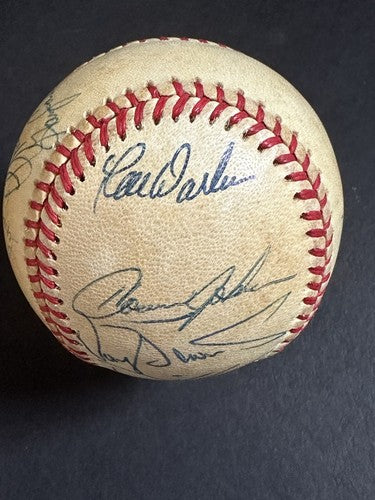 1986 Ny Mets Team Signed Official World Series Baseball Gary Carter 11 Auto Psa