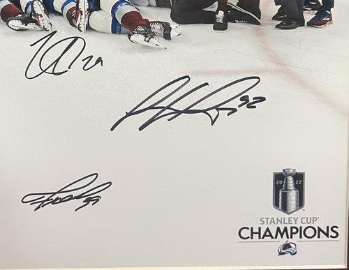 Colorado Avalanche Signed 16x20 Framed Photo Stanley Cup 6 Auto LE /100 Fanatics