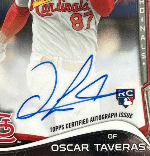 2014 Topps Chrome Oscar Taveras Rookie RC Auto #OT Cardinals Died 2014 Rare Mint