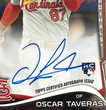 2014 Topps Chrome Oscar Taveras Rookie RC Auto #OT Cardinals Died 2014 Rare Mint