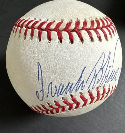 Frank Robinson Signed Official A.L Baseball Upper Deck Bold Auto UDA Coa Hof
