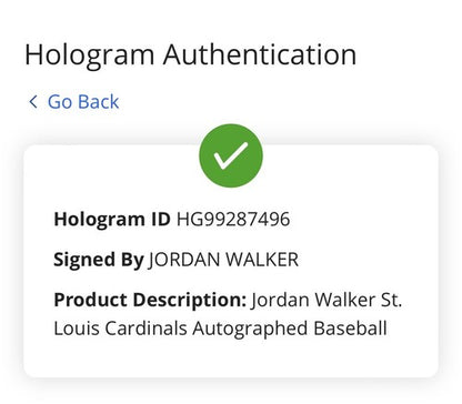 Jordan Walker Signed Official MLB Baseball Cardinals Rookie Auto Fanatics MLB