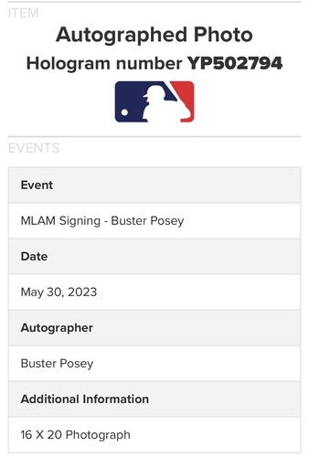 Buster Posey Signed 16x20 Framed Photo Giants MVP Auto WS MLB Authentic Holo COA