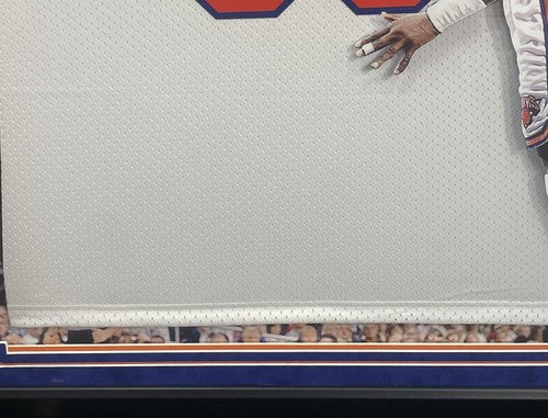 Patrick Ewing Signed 3D Framed NY Knicks White Jersey Auto Steiner COA HoF